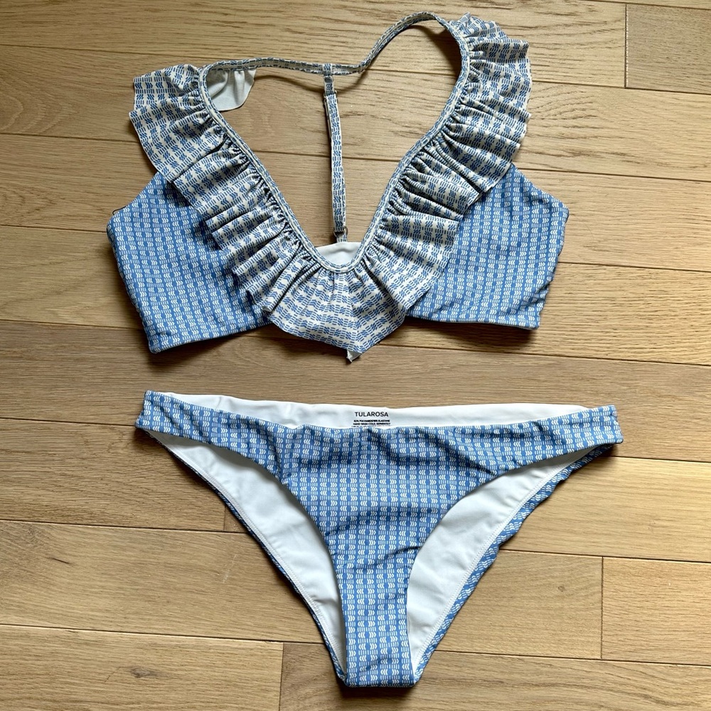 (NWT) TULAROSA Nico Bikini With Ruffle Top - Picture 3 of 11